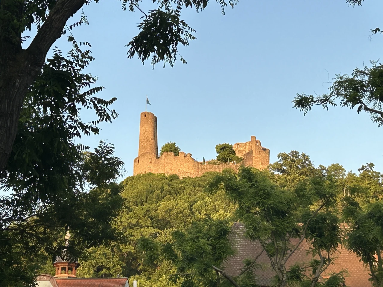 View of Windeck castle in Weinheim