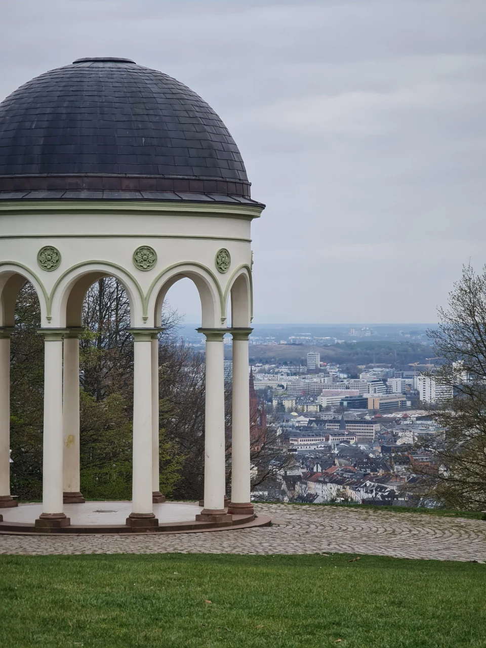 The Neroberg Monopteros pavilion overlooking Wiesbaden