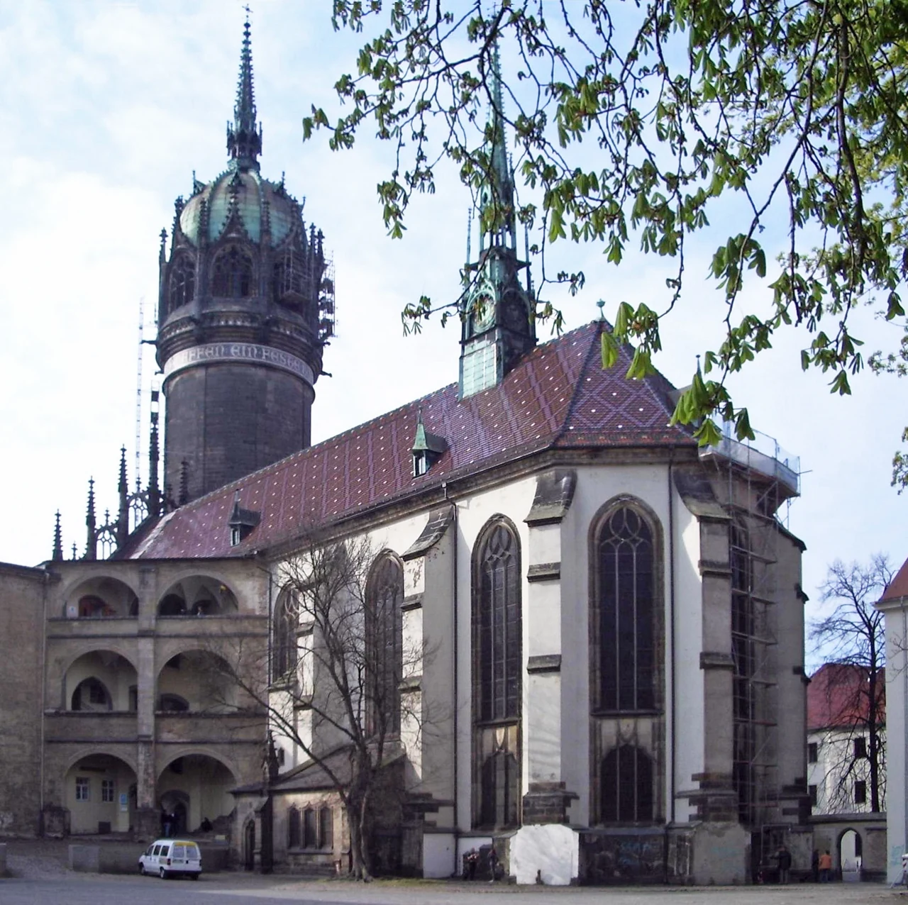 Wittenberg Schlosskirche dış görünümü, 2007 fotoğrafı