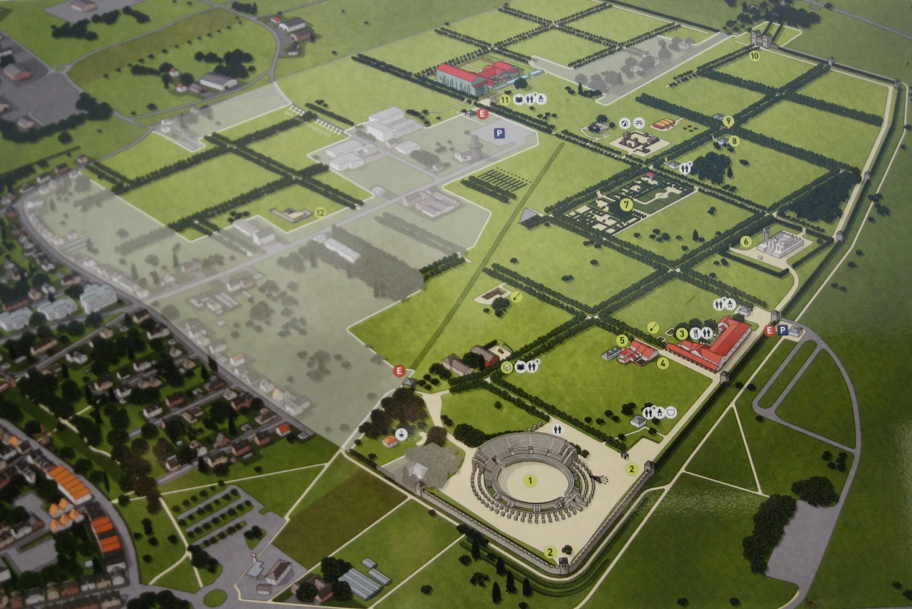 Xanten arkeolojik alanını gösteren müze modeli