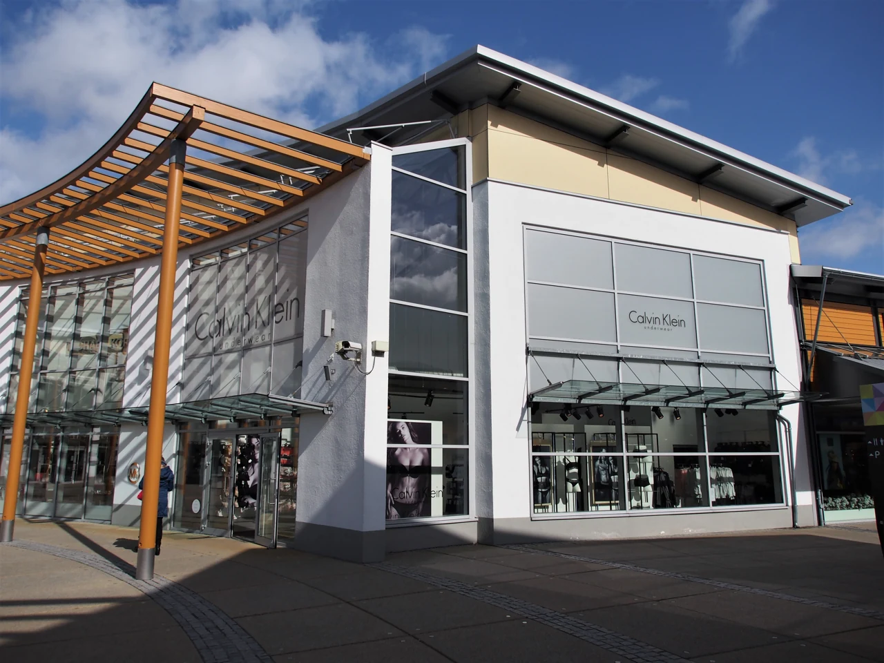Calvin Klein store frontage at Zweibrücken outlet, 2017