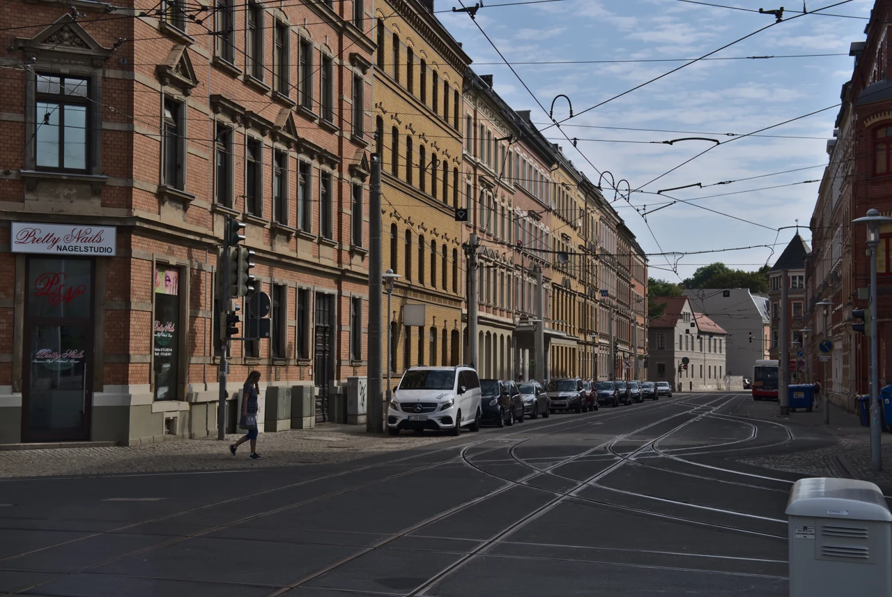Zwickau’da tarihî kent sokağı