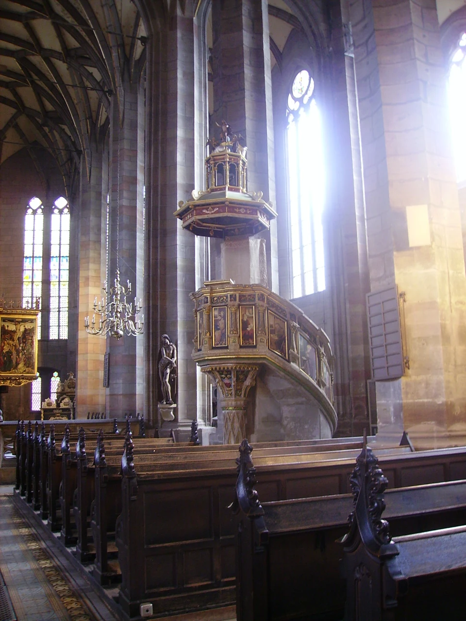 Zwickau Dom St. Marien’in kürsü ayrıntısı